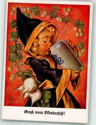 München Bierkrug Oktoberfest Hofbräuhaus Rettich Hopfen Verlag Lengauer Nr.2003