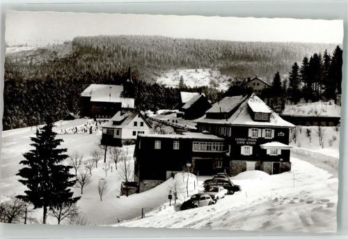 Hundsbach Winter Gasthaus Pension zur schönen Aussicht Auto
