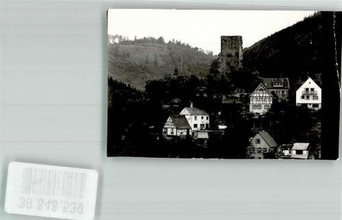 Elmstein Burgruine Ort handschriftlich Foto Original aus Archiv eines Ansichtskartenverlags
