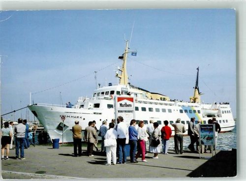 W2447 Heiligenhafen , Holst MS Mommark am Dänemarkpier Seebäderschiff