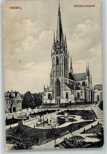 Wesel 1909 Kirche Willibrordiplatz
