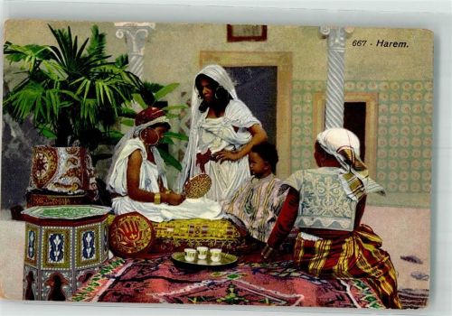 Nr. 667 Harem Frauen Editeur Lehnert & Landrock Volkstypen / Brauchtum Tunesien 1917