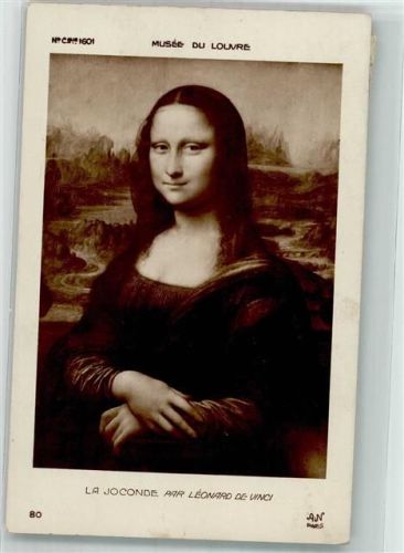 sign. Vinci Leonard de Mona Lisa Musee du Louvre A.N. 80