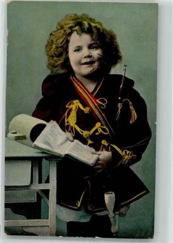 1912 Kind Bierkrug Buch lesen L.W. Nr.4391-4