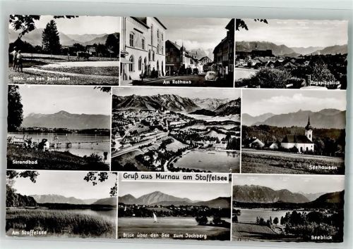 Murnau Rathaus VW Käfer Zugspitze Strandbad Seehausen