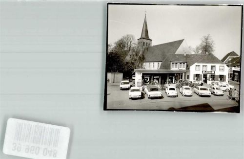 Dingden Kirche Gasthaus Geschäft Auto Ort handschriftlich Foto Original aus Archiv eines Ansichtskartenverlags