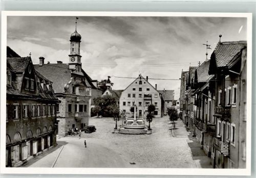 Friedberg Marienplatz Rathaus Oldtimer