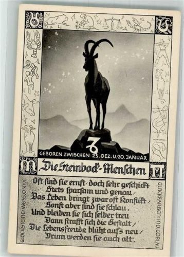 1935 - 1940 Steinbock Menschen Rückseite Text