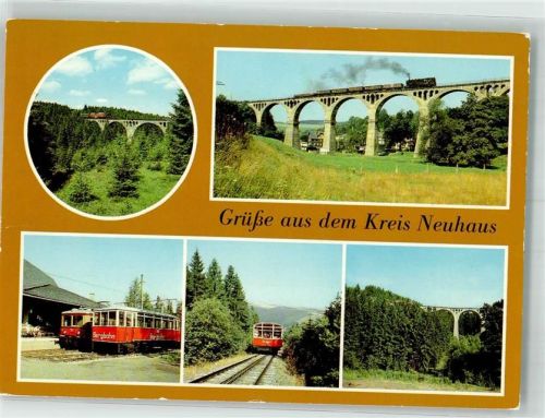 Ernstthal 1987 Eisenbahn Viadukt im finsteren Grund Bergbahn Foto Stöhr