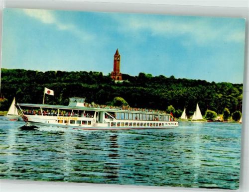 Grunewald Fahrgastschiff Havelstein auf der Havel unterhalb des Grunewaldturmes