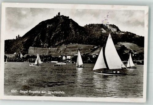 Königswinter 1942 Burg Drachenfels Segelregatta