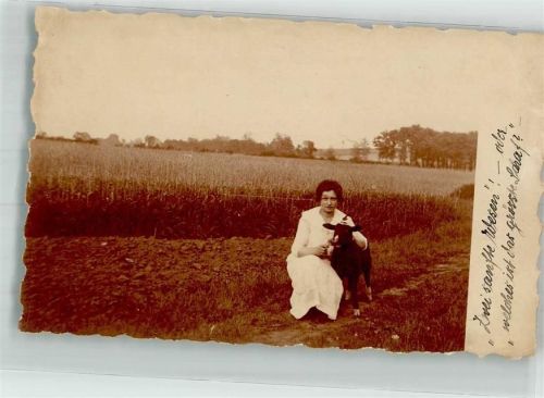 Gelsenkirchen 1918 Ort handschriftlich Ziege Frau