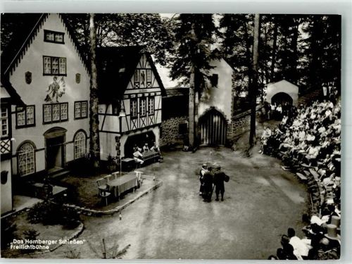 Hornberg Freilichtbühne mit Szene aus Das Hornberger Schießen
