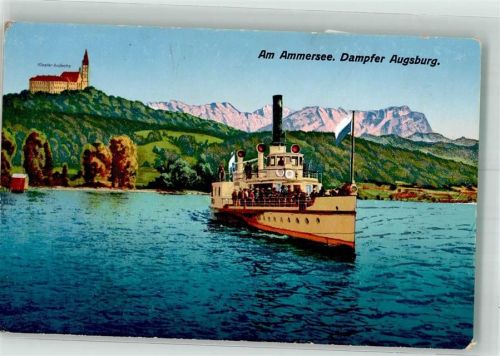 Andechs 1936 Raddampfer Augsburg auf dem Ammersee Verlag Zieher, Ottmar 4691