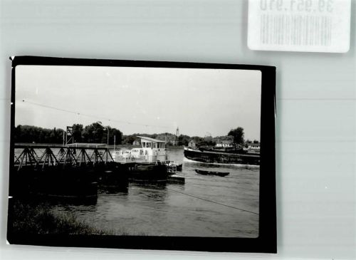 76437 W7550 Rastatt FOTO KEINE AK Pontonanleger Rheinschifffahrt Foto Original aus Archiv eines Ansichtskartenverlags Ort handschriftlich
