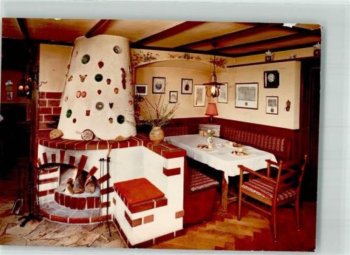 Untermünstertal Gasthof zum Löwen Kaminecke Foto Original aus Archiv eines Ansichtskartenverlags Ort handschriftlich