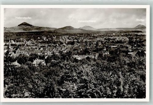 Göppingen mit Hohenstaufen Hohenrechberg und Stuifen