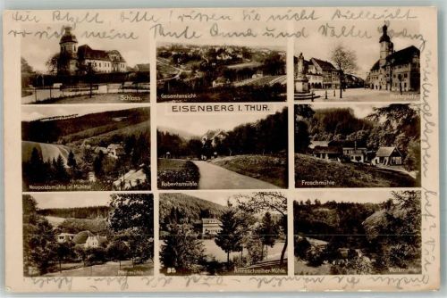 Eisenberg 1946 Schloss Marktplatz Mühle