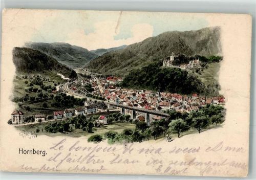 Hornberg 1904 sign. Felle Einriß Künstlerkarte