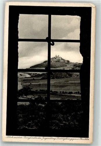 Ludwigstein 1908 Jugendburg Ludwigstein Burgfenster mit Blick zur Burg Hanstein Verlag Thoericht 10908