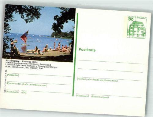 Übersee Schwimmbad Bildpostkarte