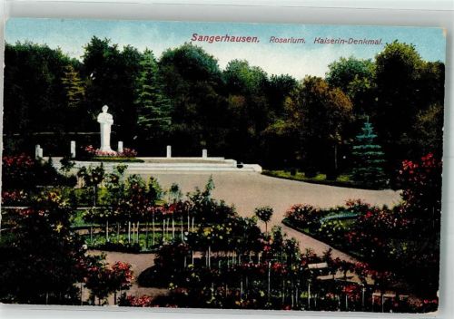 Sangerhausen 1914 Kaiserin-Denkmal im Rosarium Verlag Zieher, Ottmar Heliocolorkarte