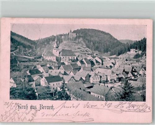 Berneck 1899 Burg Kirche Berneck
