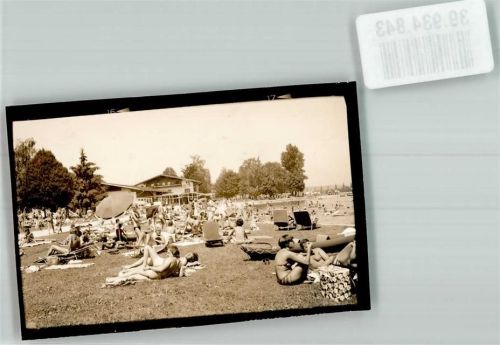 Waging Strandkurhaus und Badestrand am Waginger See Foto Original aus Archiv eines Ansichtskartenverlags Ort handschriftlich