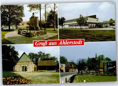 21702 W2161 Ahlerstedt - Schule, Ortspartien, Denkmal