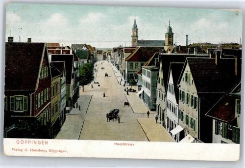 73033 W7320 Göppingen - Kirche, Rathaus, Hauptstraße