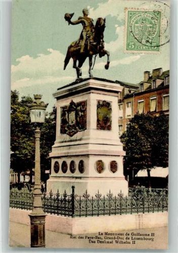 Luxemburg 1924 Denkmal Wilhelm II. Briefmarke Bildseite
