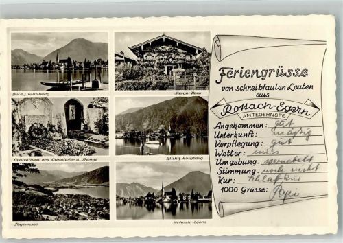Rottach-Egern Wallberg Grabstätten von Ganghofer und Thoma Tegernsee Ringberg Slezak-Haus Telegrammstil Notopfermarke
