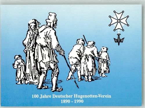 sign. Meil J.W. 100. Jahre Deutscher Hugenotten Verein 1890-1990