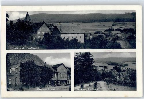 31863 W3256 Harderode - Kirche, Ortsansicht, Gasthaus Schumän