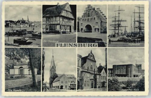 Flensburg Am Hafen, Nordertor, Alte Kapelle, Marienkirche, Deutsches Haus