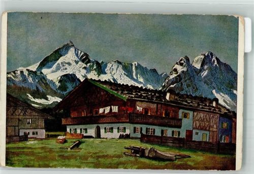 sign. Reiser, Carl Bauernhof im Werdenfelser Lande Serie XXV 3