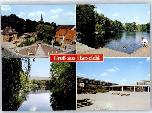 21698 W2165 Harsefeld - Ortspartie, Seepartie, Schule