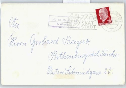 Altenburg Landpoststempel Kosm