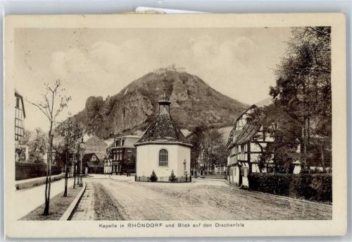 Rhöndorf Kapelle, Blick auf Drachenfels