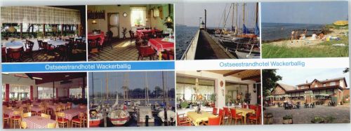 24395 W2342 Wackerballig , Angeln - Hotel Wackerballig, Klapp-Karte