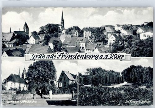 58730 W5758 Fröndenberg , Ruhr - Partie an der Stiftskirche