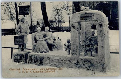 Clausthal-Zellerfeld Schneebauten zum Winterfest