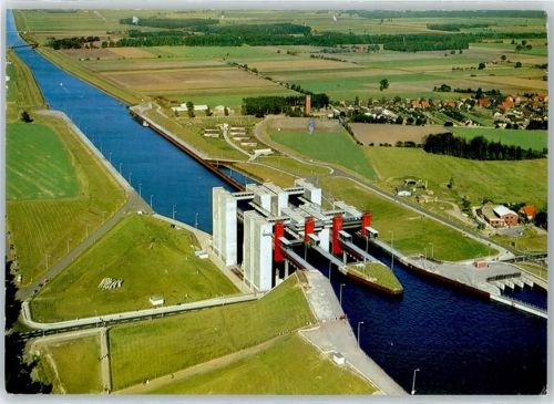 21379 W2127 Scharnebeck b Lüneburg - Fliegeraufnahme, Schiffshebewerk
