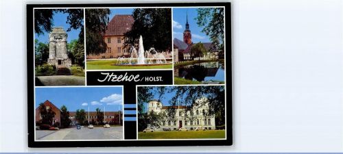25524 W2210 Itzehoe - Bismarcksäule, Prinzesshof, St. Laurentii-Kirche, Mittelsschule, Staatsanwaltschaft