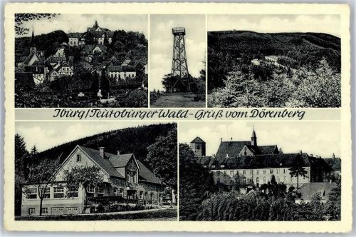 Bad Iburg Teilansicht, Aussichtsturm, Burg