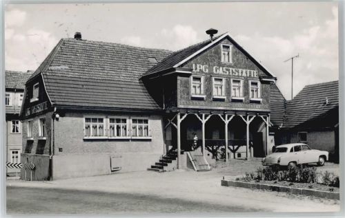 98708 O6301 Gehren , Thür - LPG-Gaststätte, Auto