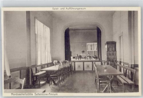 25946 W2278 Satteldüne , Kinderheilstätte - Nordseeheilstätte, Spiel- und Aufführungsraum