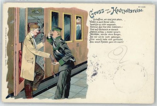Bahnhof , Hochzeitsreise , Schafner Ehe
