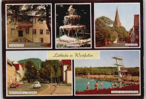 Lübbecke Kirche, Ortsansicht, Bierbrunnen, Burgmannshof, Freibad