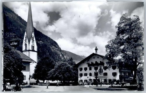 Mayrhofen Tirol, Zillertal, Gasthof Kramerwirt, Kirche, Hotel Alte Post AKU1
